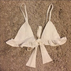 Beach Riot/SCF white ruffle bikini top